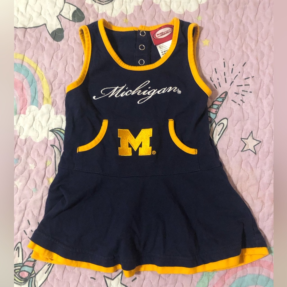 Girls Michigan Wolverine’s Cheerleader Dress